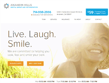 Tablet Screenshot of anaheimhillsdental.com